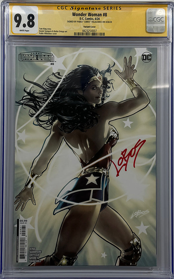 WONDER WOMAN #8 | CVR C PABLO VILLALOBOS CARD STOCK VARIANT | CGC 9.8