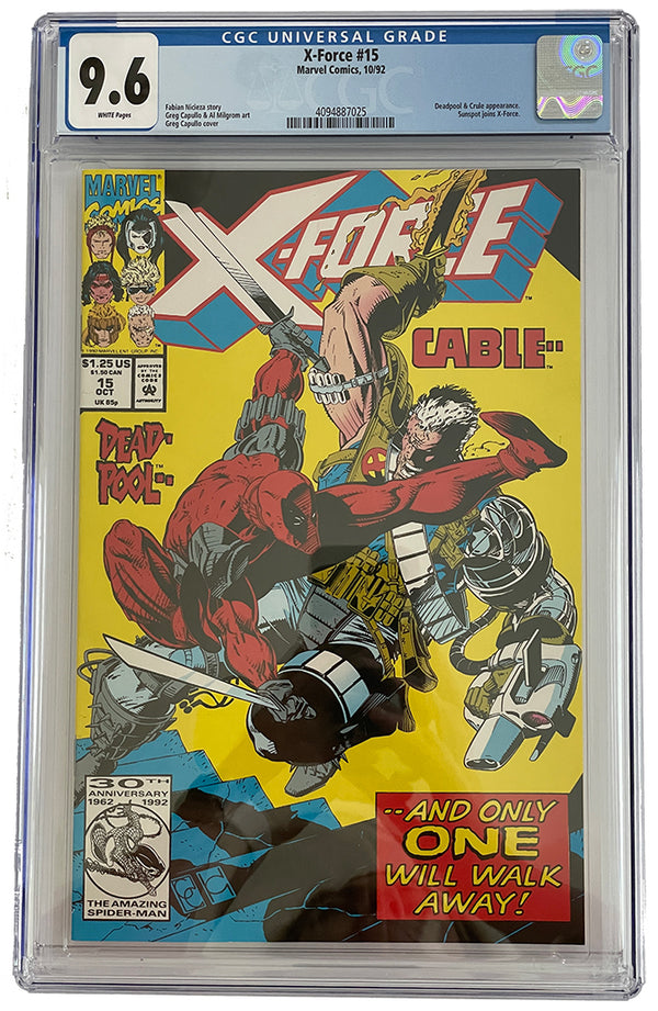 X-Force #15 | Sunspot joins the X-Force | CGC 9.6