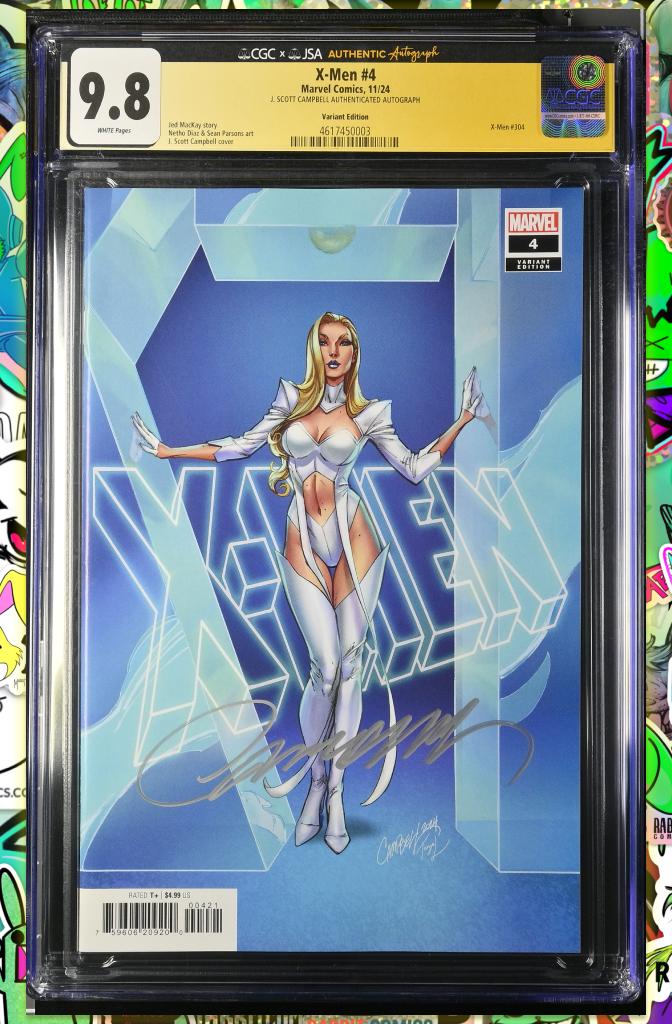 X-MEN #4 | EMMA FROST VARIANT | SIGNED BY J. SCOTT CAMPBELL | CGC SS 9.8 (JSA)