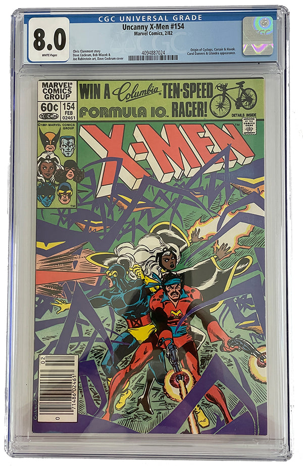 Uncanny X-Men #154 | Origin of Cyclops | CGC 8.0