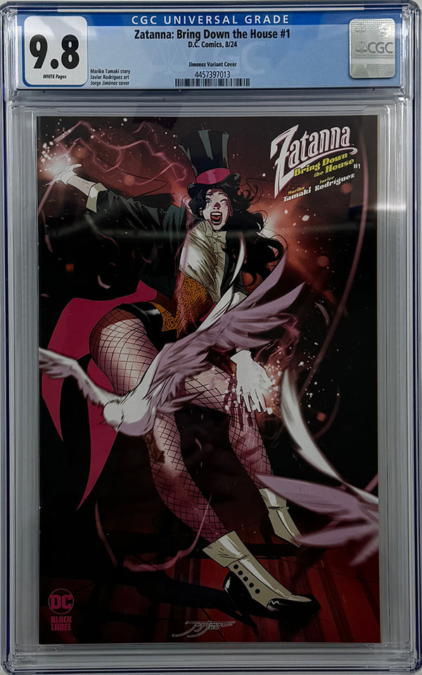 ZATANNA BRING DOWN THE HOUSE #1 (OF 5) | CVR C JORGE JIMENEZ VARIANT | CGC 9.8