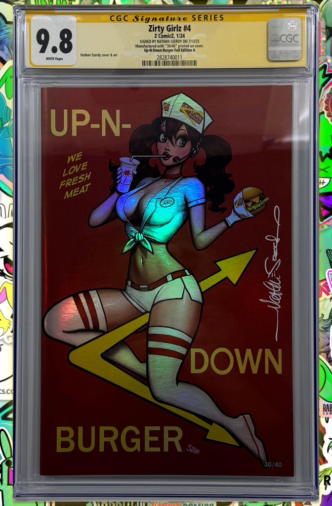 Zirty Girls #4 | Up-N-Down Burger Foil Variant | Signed 30/40 | CGC SS 9.8