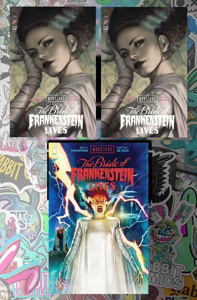 Universal Monsters The Bride of Frankenstein Lives #1 Cover B, C, J 3 Book Bundle