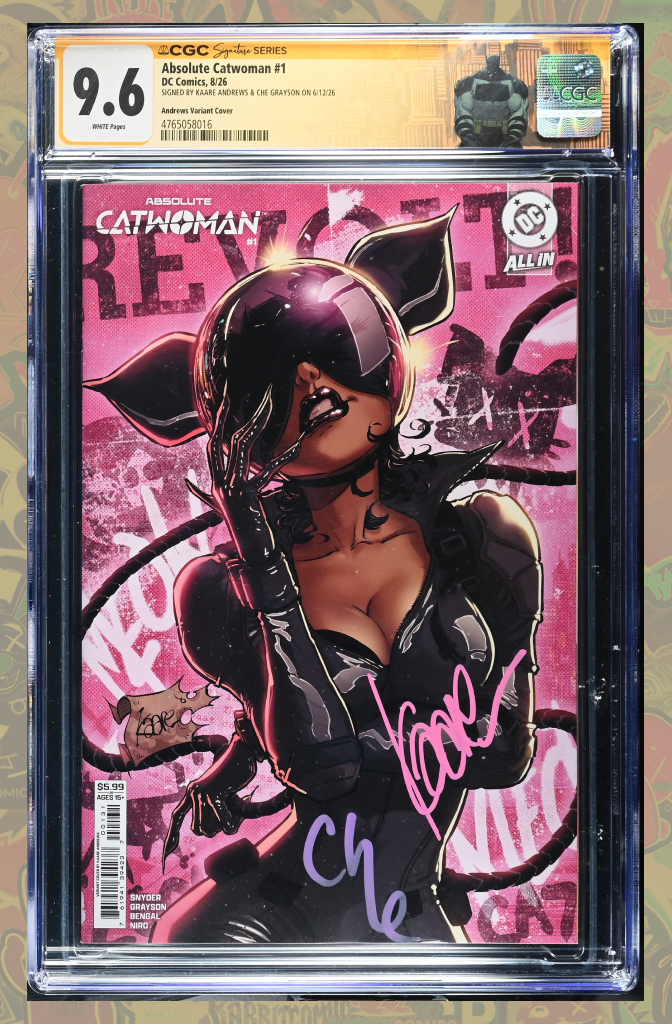 ABSOLUTE CATWOMAN #1 CVR C KAARE ANDREWS 2x Signed CGC SS 9.6 (AB LABEL)