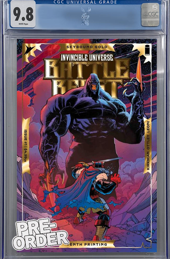 INVINCIBLE UNIVERSE BATTLE BEAST #1 10TH PTG CVR B OTTLEY/LEONI EMBOSS & GOLD FOIL VAR | CGC 9.8 | PREORDER