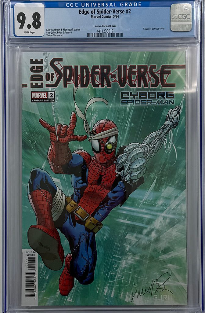 EDGE OF SPIDER-VERSE #2 | SALVADOR LARROCA CYBORG SPIDER-MAN VARIANT | CGC 9.8
