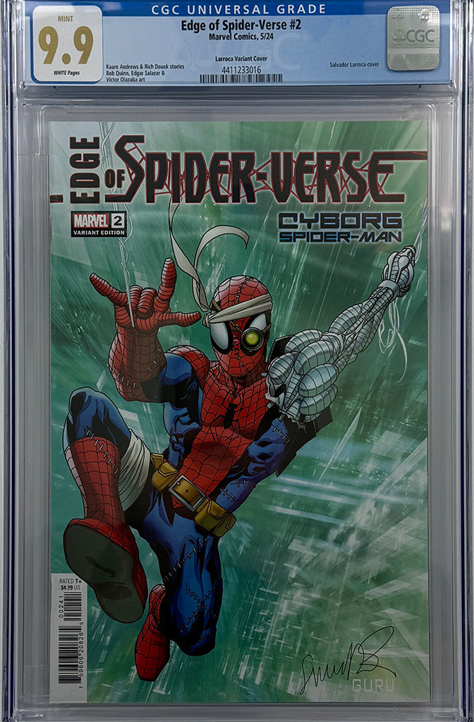 EDGE OF SPIDER-VERSE #2 | SALVADOR LARROCA CYBORG SPIDER-MAN VARIANT | CGC 9.9