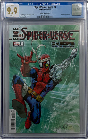 EDGE OF SPIDER-VERSE #2 | SALVADOR LARROCA CYBORG SPIDER-MAN VARIANT | CGC 9.9
