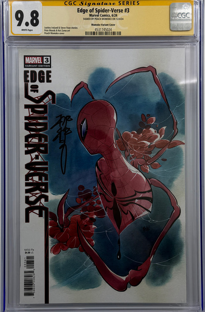 EDGE OF SPIDER-VERSE #3 | PEACH MOMOKO VARIANT | CGC SS 9.8