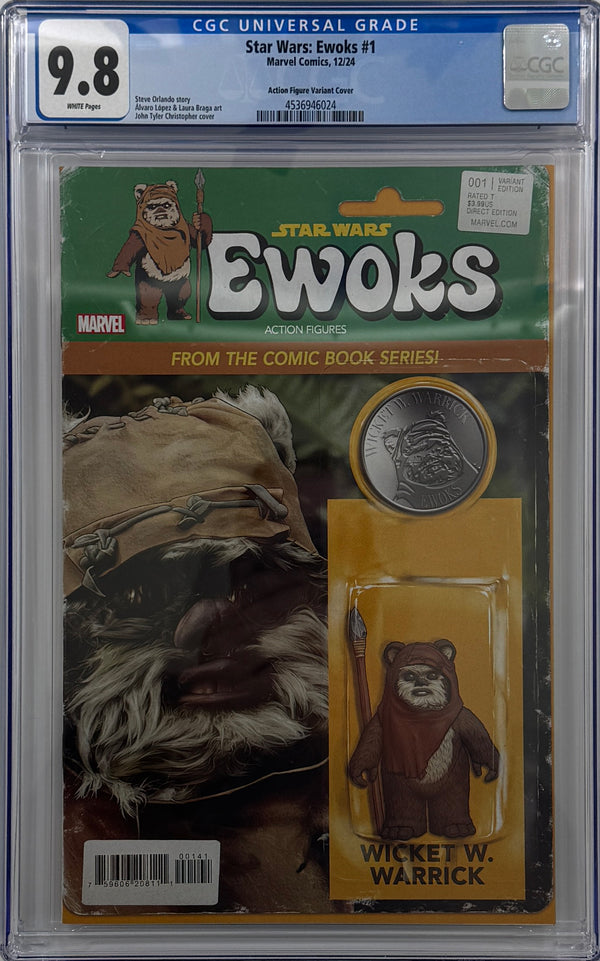 STAR WARS: EWOKS #1 | JOHN TYLER CHRISTOPHER ACTION FIGURE VARIANT | CGC 9.8