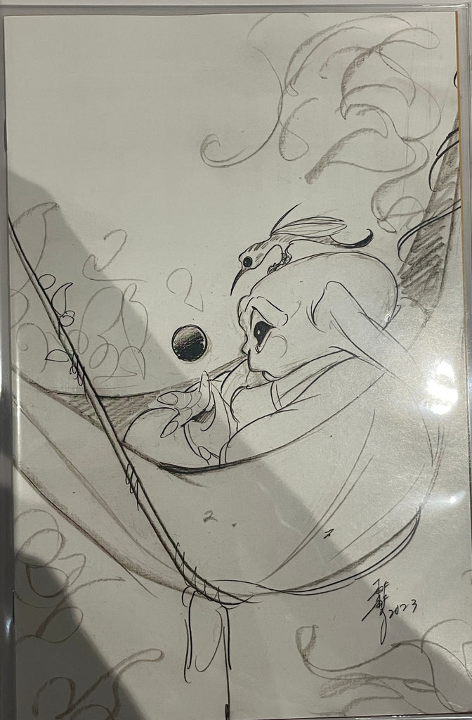 THE MANDALORIAN #1 S2 | PEACH MOMOKO SDCC VIRGIN BLACK & WHITE VARIANT