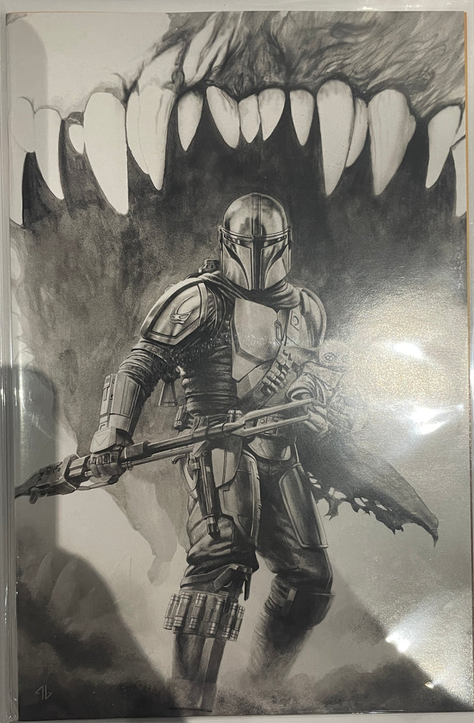 THE MANDALORIAN #1 S2 | ADI GRANOV SDCC BLACK & WHITE VARIANT