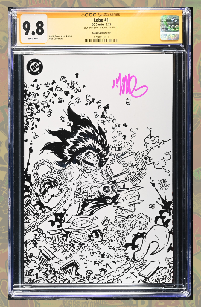 Lobo #1 | Skottie Young BW Sketch Variant | CGC SS 9.8