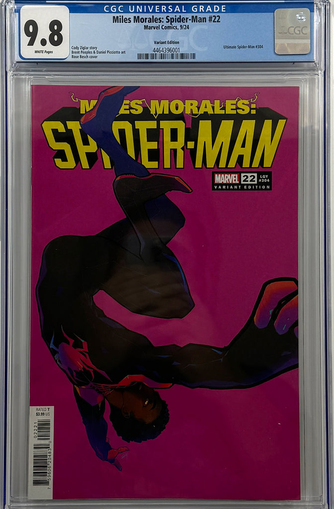 MILES MORALES: SPIDER-MAN #22 | ROSE BESCH VARIANT | CGC 9.8