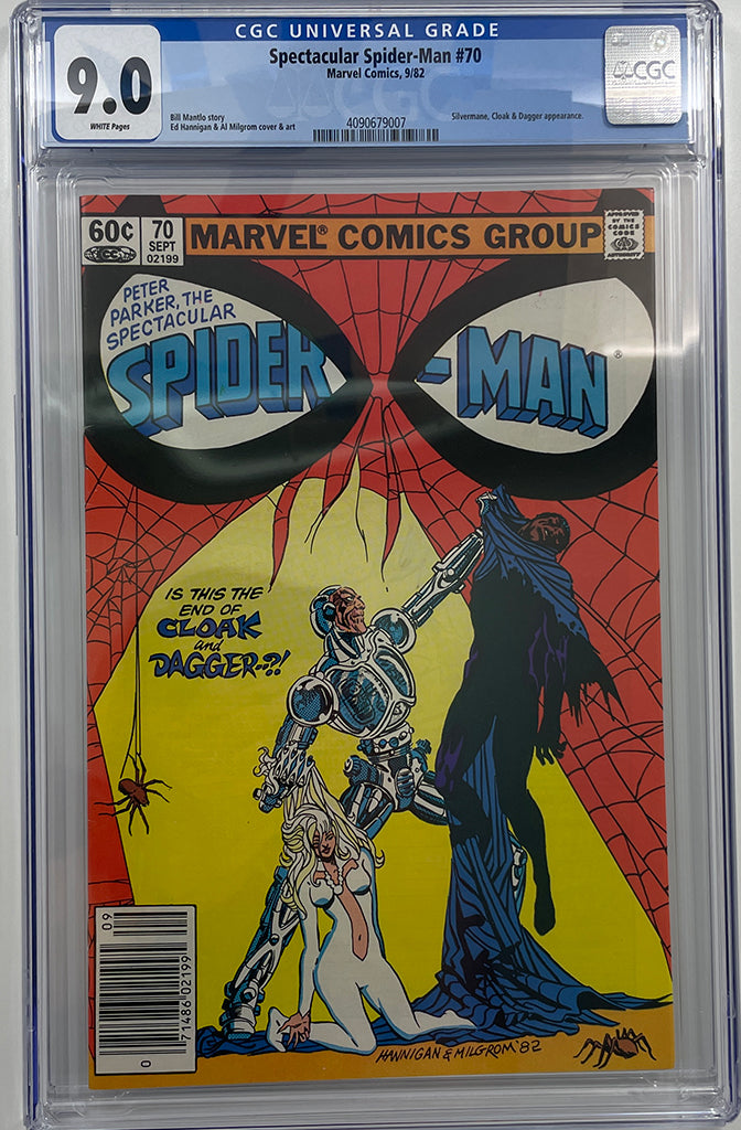 Spectacular Spider-Man #70 | Silvermane, Cloak & Dagger App | CGC 9.0