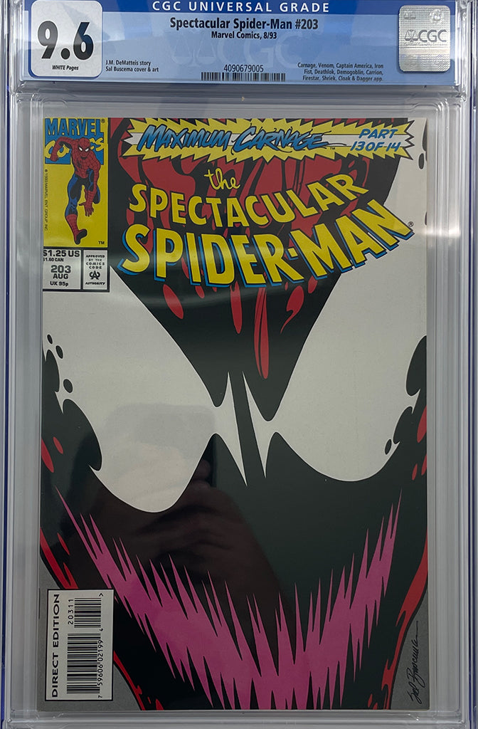 Spectacular Spider-Man #203 | Maximum Carnage 13 of 14 | CGC 9.6