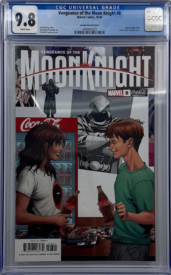 VENGEANCE OF THE MOON KNIGHT #8 | SALVADOR LARROCA MARVEL & COCA-COLA VARIANT | CGC 9.8