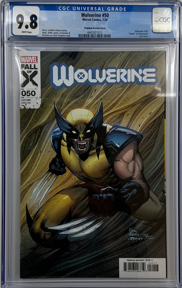 WOLVERINE #50 |STEGMAN 1:50 RATIO VARIANT | CGC 9.8