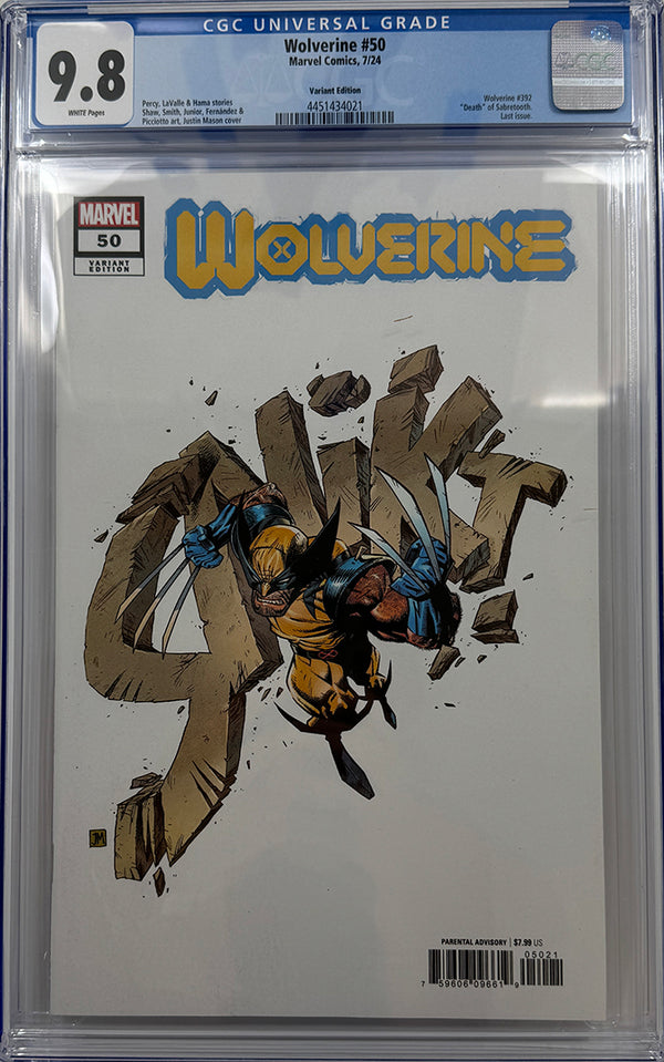 WOLVERINE #50 | JUSTIN MASON SNIKT VARIANT | CGC 9.8