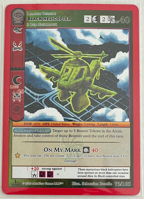 MetaZoo Seance Card | Black Helicopter 73/165 | Silver | Reverse Holo RH