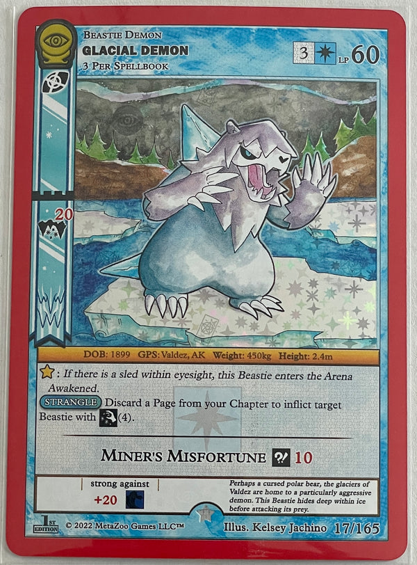 MetaZoo Seance Card | Glacial Demon 17/165 | Gold Rare | Full Holo FH