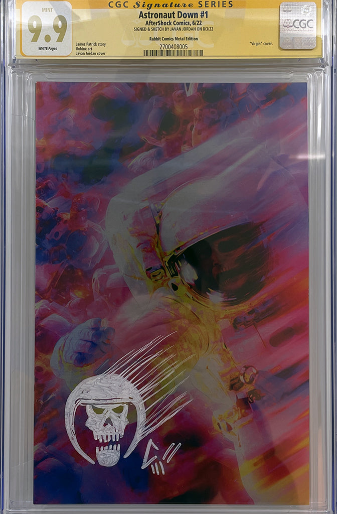 ASTRONAUT DOWN #1 | JAVAN JORDAN METAL VARIANT | SS + REMARK CGC 9.9