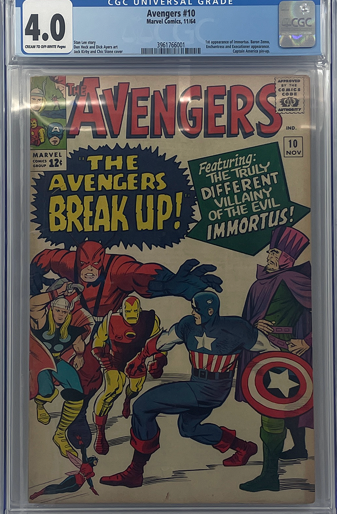 Avengers #10 | 1st Appearance of Immortus | CGC 4.0