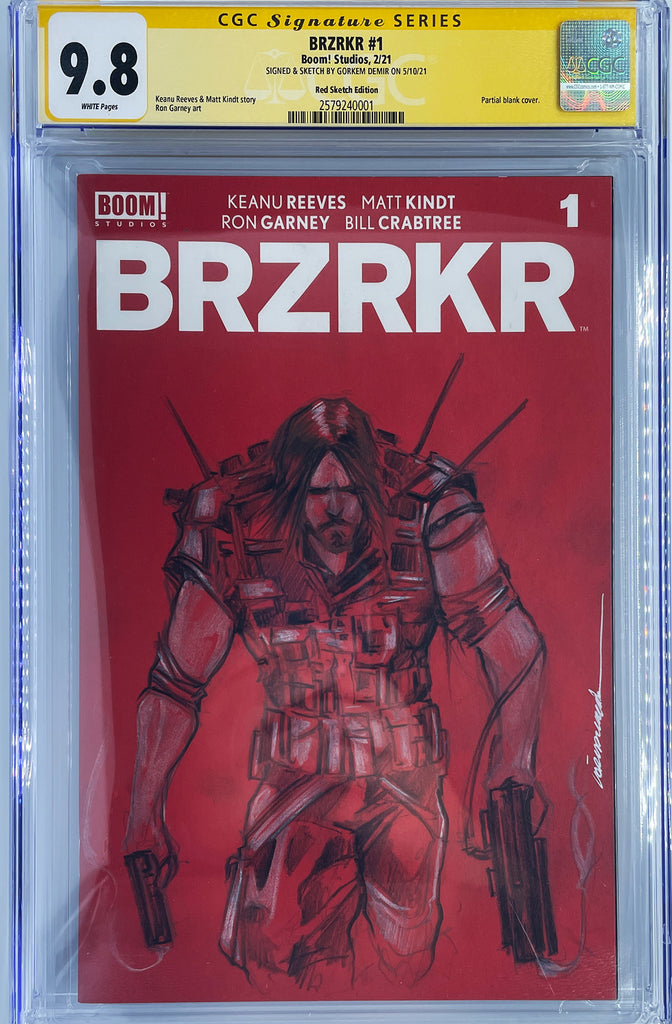 BRZRKR #1 | 1:10 Red Blank | Original Sketch by Gorkem Demir | Two Guns | CGC 9.8