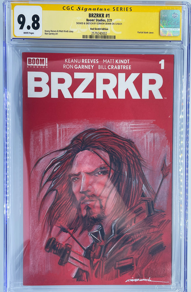 BRZRKR #1 | 1:10 Red Blank | Original Sketch by Gorkem Demir | Immortal Warrior | CGC 9.8