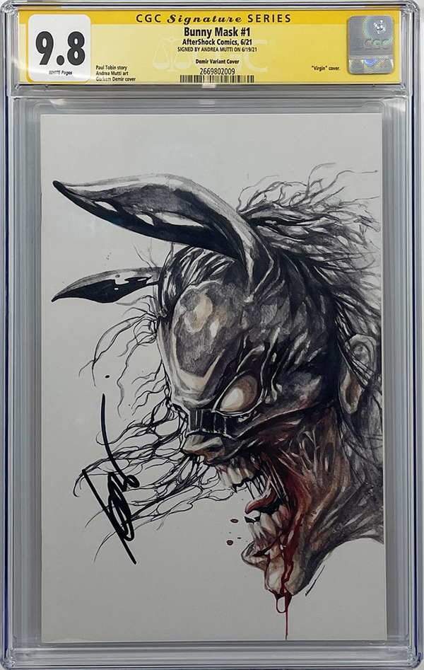 Bunny Mask #1 | Gorkem Demir Variant | Signed by Andrea Mutti | CGC SS 9.8