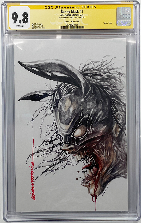 Bunny Mask #1 | Gorkem Demir Variant | Signed by Gorkem Demir | CGC SS 9.8