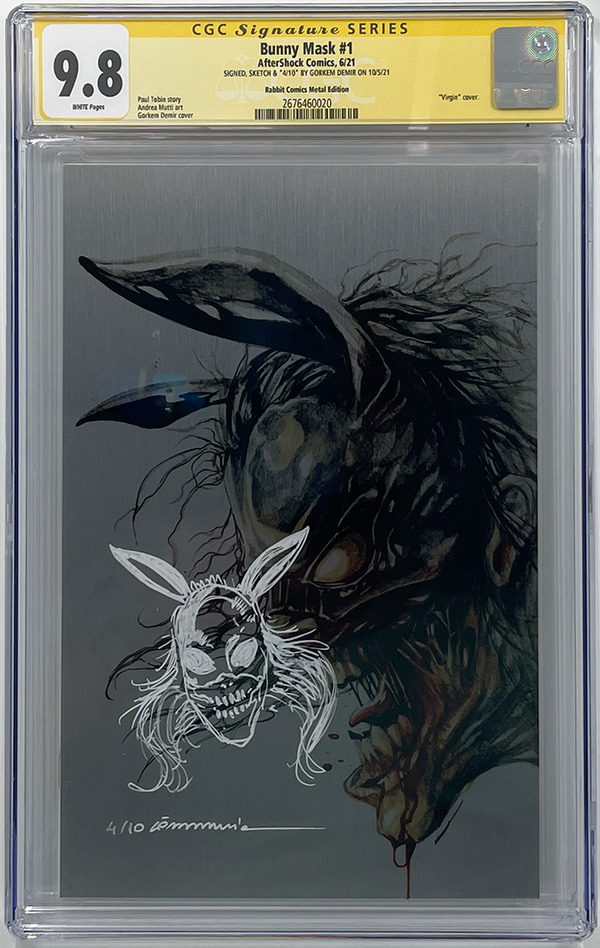 Bunny Mask #1 | Gorkem Demir Exclusive ⚡ Metal ⚡ Variant | CGC SS + Remark 9.8