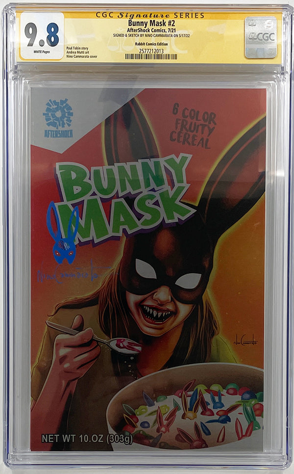 Bunny Mask #2 | Nino Cammarata Metal Variant | CGC SS + Remark 9.8