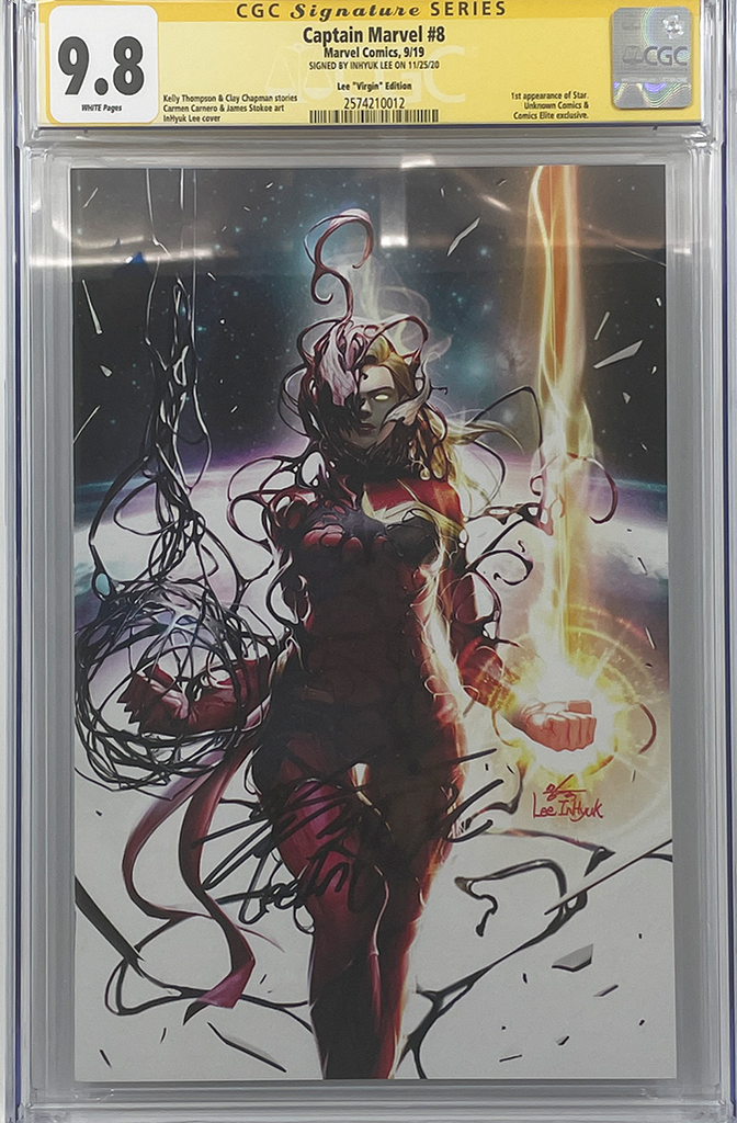 Captain Marvel #8 | Inyhuk Lee Virgin Variant | 1st App of Star | CGC SS 9.8