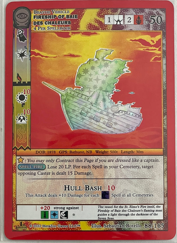 MetaZoo Seance Card | Fireship of Baie Des Chaleurs 88/165 | Silver | Reverse Holo RH