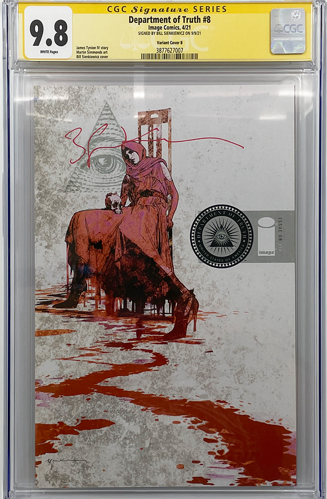 Department of Truth #8 | Sienkiewicz Variant | Signed by Bill Sienkiewicz | CGC SS 9.8
