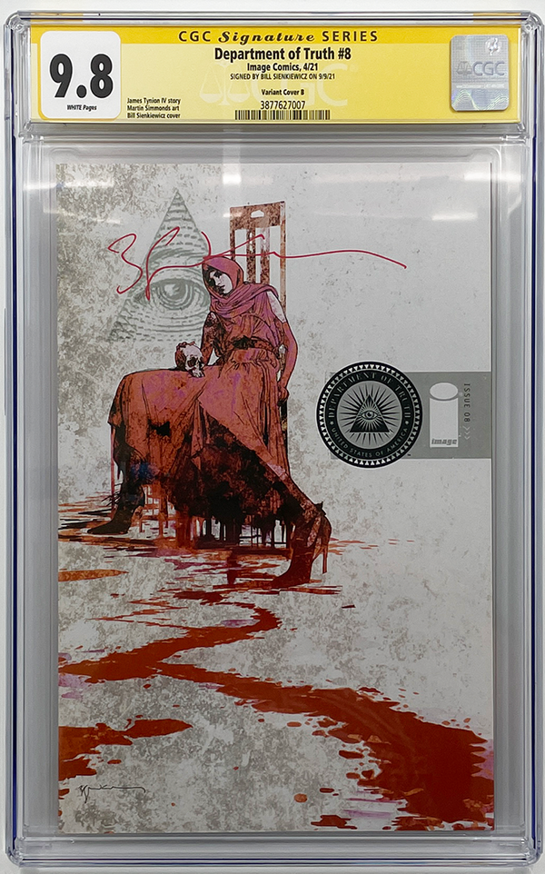 Department of Truth #8 | Sienkiewicz Variant | Signed by Bill Sienkiewicz | CGC SS 9.8