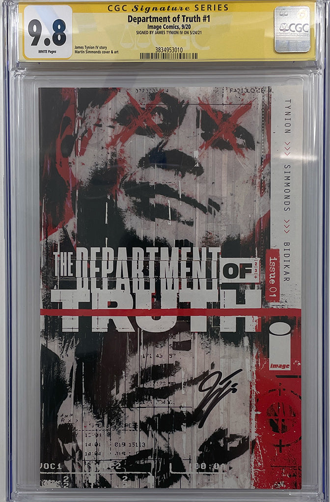 Department of Truth #1 | 1st Print Cover A | Signed by Tynion | CGC SS 9.8