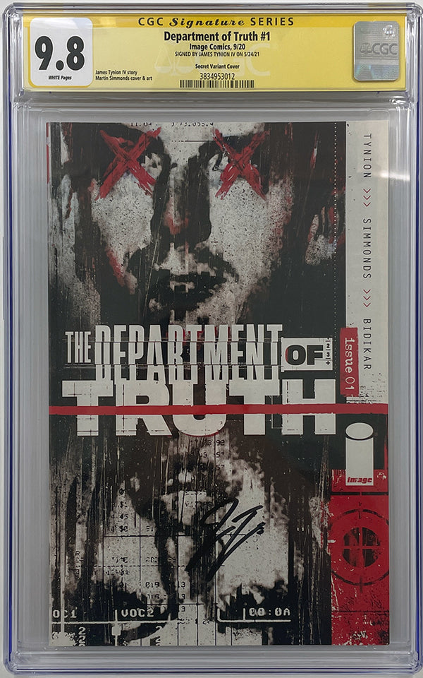 Department of Truth #1 | Secret Variant  | Signed by Tynion | CGC SS 9.8