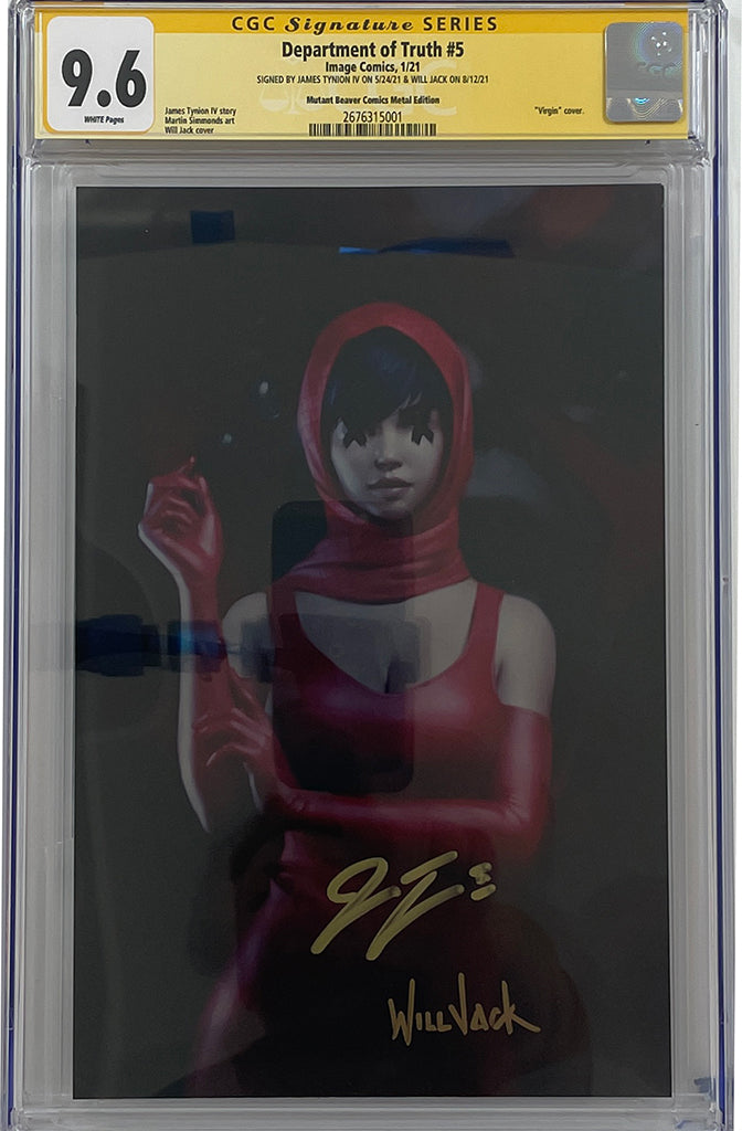 Department of Truth #5 | 2x Sigs Jack/Tynion| Will Jack Metal Variant | CGC SS 9.6