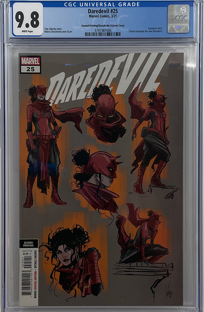 Daredevil #25 | Second Printing | 1:25 Incentive Variant | CGC 9.8