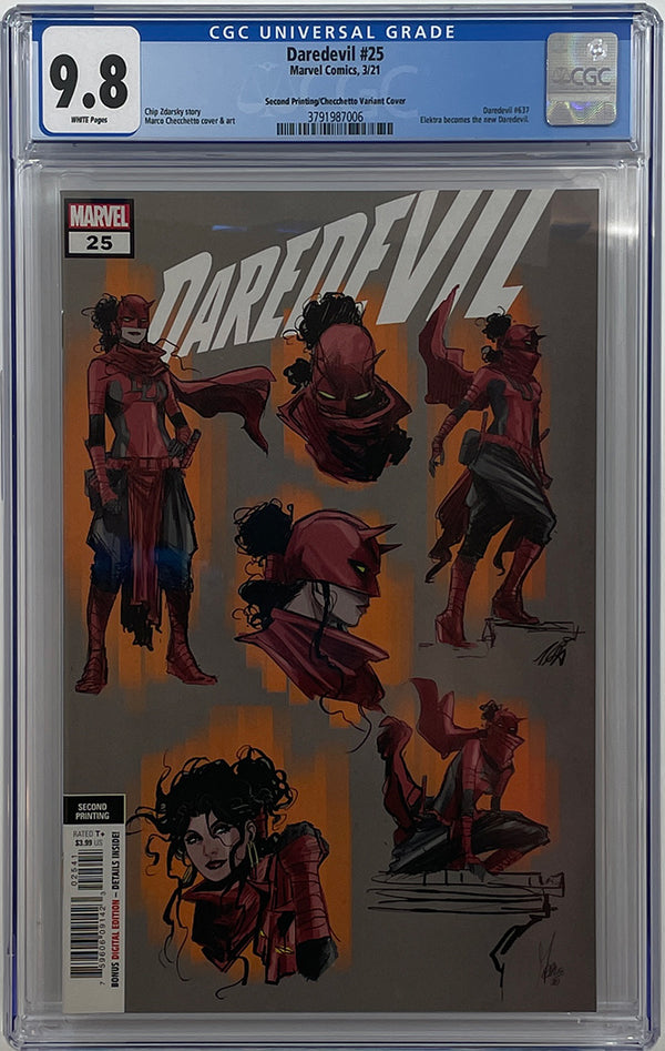 Daredevil #25 | Second Printing | 1:25 Incentive Variant | CGC 9.8
