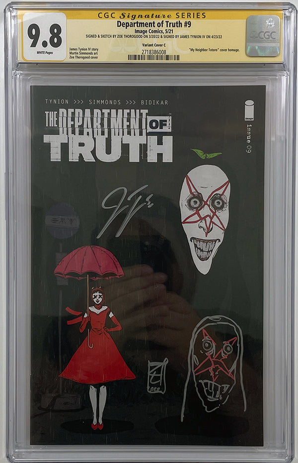 Dept of Truth #9 | Totoro Variant | Thorogood & Tynion Sigs + Remark  | CGC SS  9.8