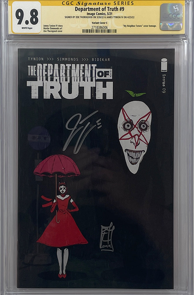 Dept of Truth #9 | Totoro Variant | Signed by Thorogood & Tynion | CGC 9.8