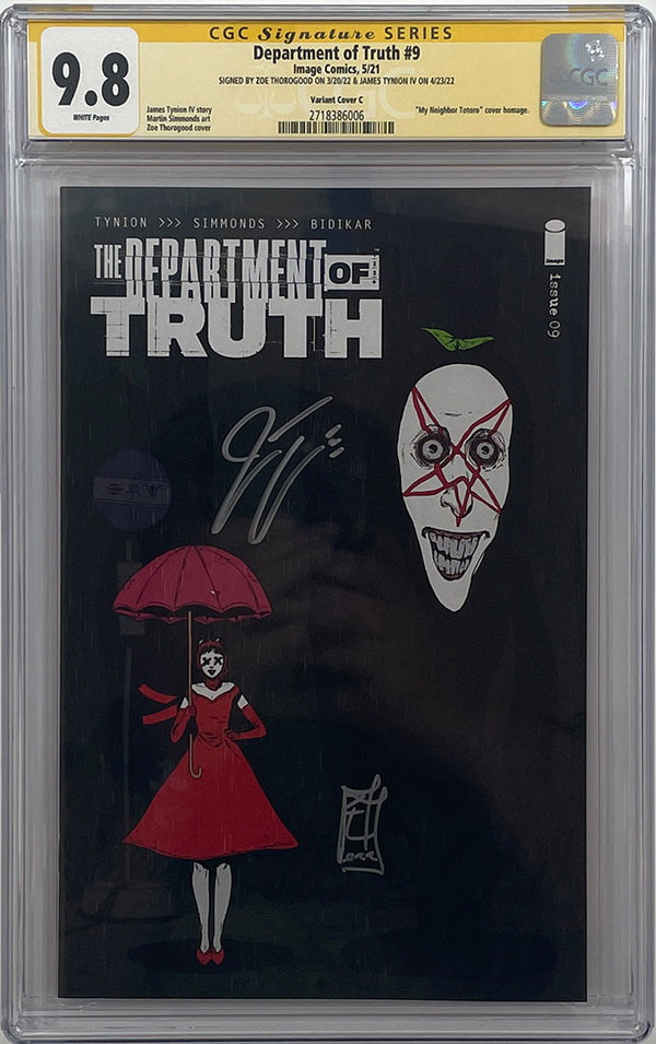 Dept of Truth #9 | Totoro Variant | Signed by Thorogood & Tynion | CGC 9.8