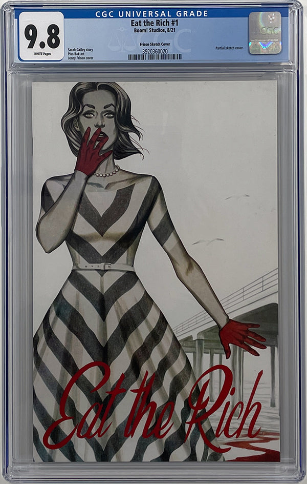 EAT THE RICH #1 (OF 5) | Jenny Frison 1:25 Sketch Variant | CGC 9.8