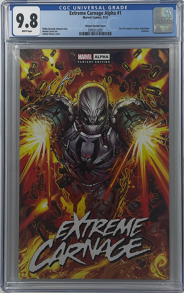 Extreme Carnage Alpha #1 | Jonboy Meyers Variant | CGC 9.8