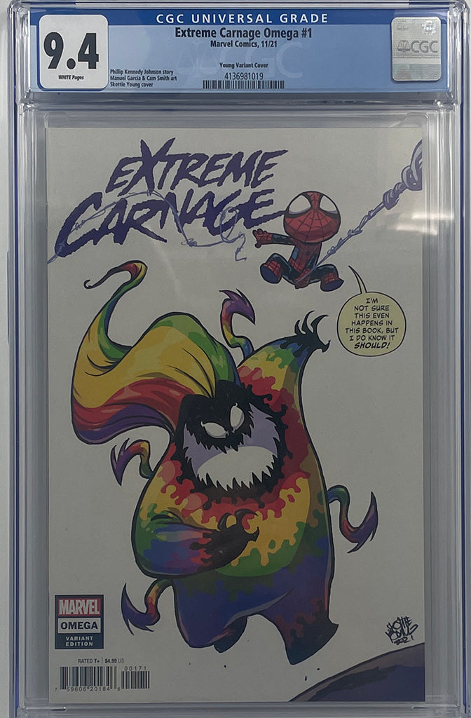 Extreme Carnage: Omega #1 | Skottie Young Variant | CGC 9.4