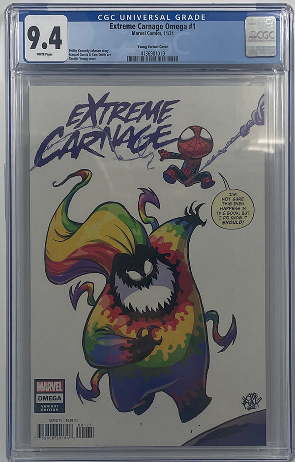 Extreme Carnage: Omega #1 | Skottie Young Variant | CGC 9.4
