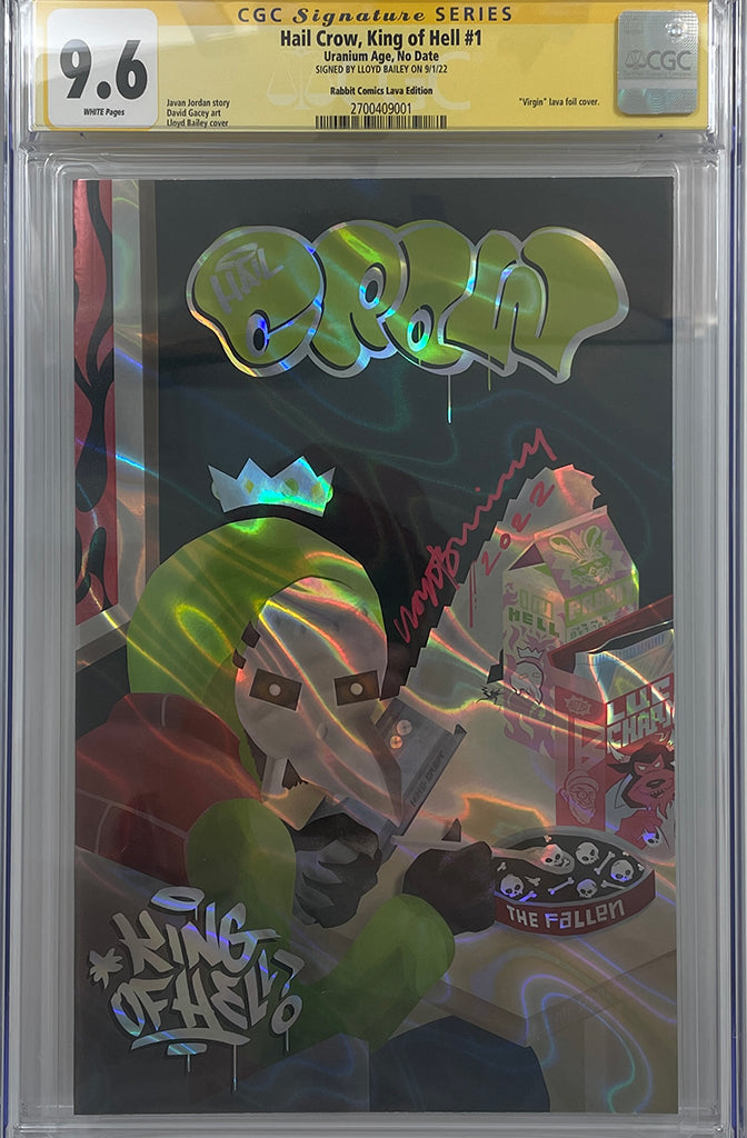 Hail Crow King-of-Hell | LLOYD BAILEY MF DOOM HOMAGE FOIL VARIANT | CGC SS 9.6